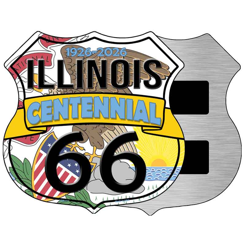 IL Route 66 Centennial Novelty Highway Shield Sign HS-716