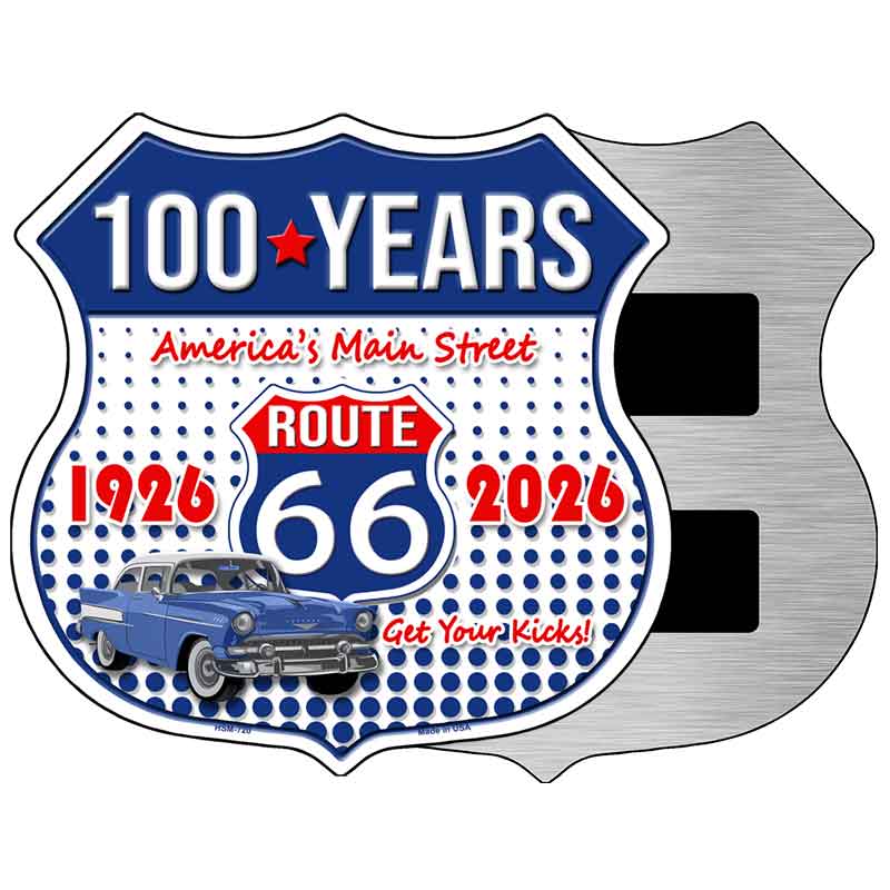 100 Years of Route 66 Novelty Highway Shield Sign HS-720