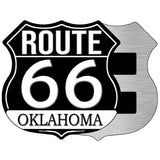 OK Route 66 Black Novelty Highway Shield Sign HS-725