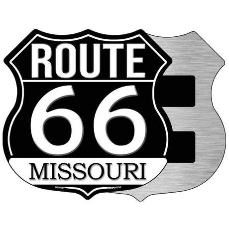 MO Route 66 Black Novelty Highway Shield Sign HS-727