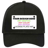 Black Trucker Mesh Mounted License Plate Hat