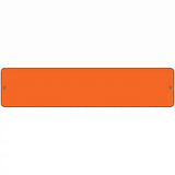 Orange Solid Blank Novelty Metal Street Sign 18" x 4" (K)