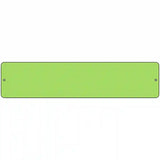 Lime Green Solid Blank Novelty Metal Street Sign 18" x 4" (K)