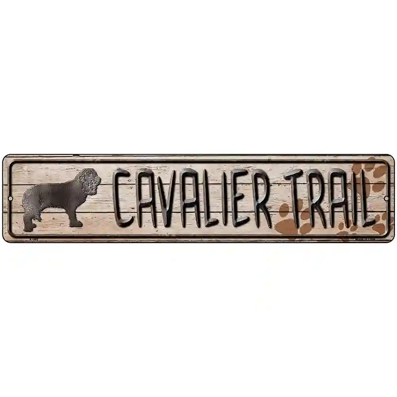 Cavalier Trail Novelty Metal Street Sign 18" x 4" (K)