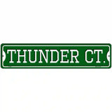 Thunder Ct Novelty Metal Street Sign 18" x 4" (K)