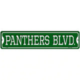 Panthers Blvd Novelty Metal Street Sign 18" x 4" (K)