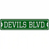 Devils Blvd Novelty Metal Street Sign 18" x 4" (K)