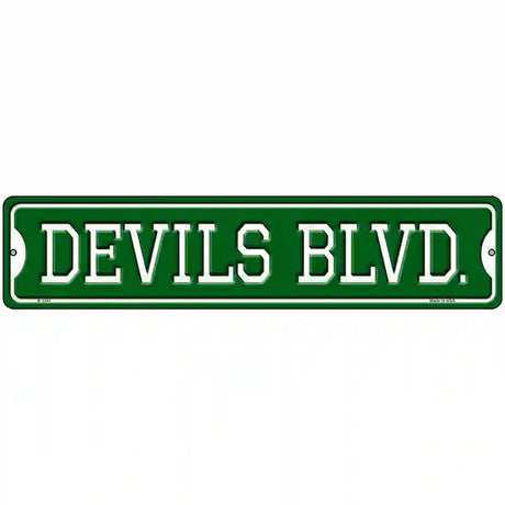 Devils Blvd Novelty Metal Street Sign 18" x 4" (K)