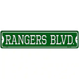 Rangers Blvd Novelty Metal Street Sign 18" x 4" (K)