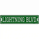 Lightning Blvd Novelty Metal Street Sign 18" x 4" (K)