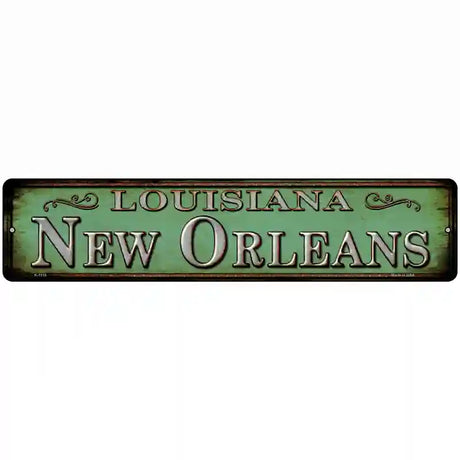 New Orleans Louisiana Novelty Metal Street Sign 18" x 4" (K)