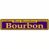 Bourbon Purple Novelty Metal Street Sign 18" x 4" (K)