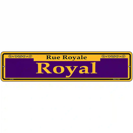 Royal Purple Novelty Metal Street Sign 18" x 4" (K)