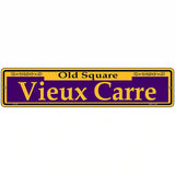 Vieux Carre Purple Novelty Metal Street Sign 18" x 4" (K)