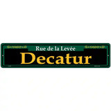 Decatur Green Novelty Metal Street Sign 18" x 4" (K)