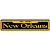 New Orleans Yellow Novelty Metal Street Sign 18" x 4" (K)