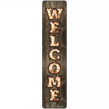Welcome Vertical Bulb Lettering Novelty Metal Street Sign 18" x 4" (K)