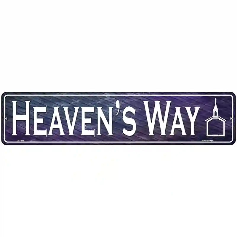 Heavens Way Novelty Metal Street Sign 18" x 4" (K)