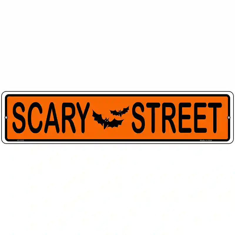 Scary Street Novelty Metal Street Sign 18" x 4" (K)