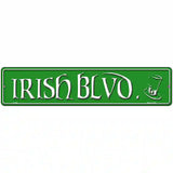 Irish Blvd Novelty Metal Street Sign 18" x 4" (K)