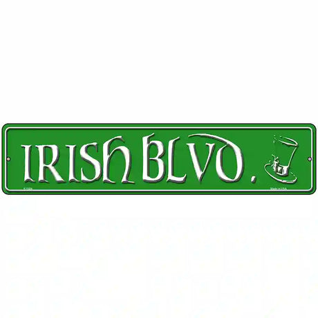 Irish Blvd Novelty Metal Street Sign 18" x 4" (K)