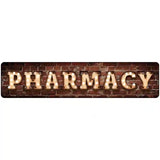 Pharmacy Bulb Lettering Novelty Metal Street Sign 18" x 4" (K)
