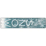 Let It Snow Blue Novelty Metal Street Sign 18" x 4" (K)