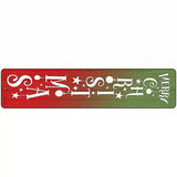 Merry Christmas Ornaments Red Novelty Metal Street Sign 18" x 4" (K)