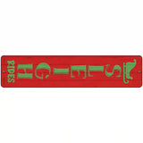 Sleigh Rides Red Novelty Metal Street Sign 18" x 4" (K)