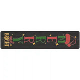 Merry and Bright Black Novelty Metal Street Sign 18" x 4" (K)