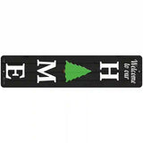 Home Christmas Tree Novelty Metal Street Sign 18" x 4" (K)
