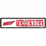 Tennessee State Outline Novelty Metal Vanity Street Sign 18" x 4" (K)