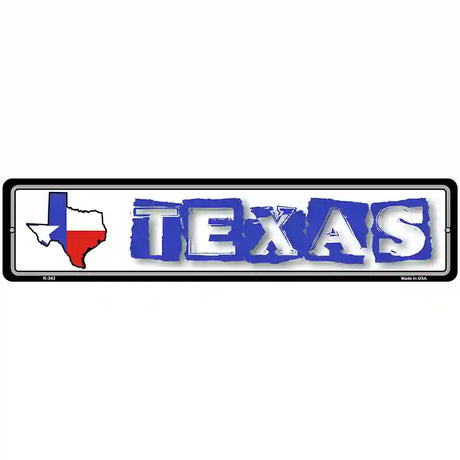 Texas State Outline Novelty Metal Vanity Street Sign 18" x 4" (K)