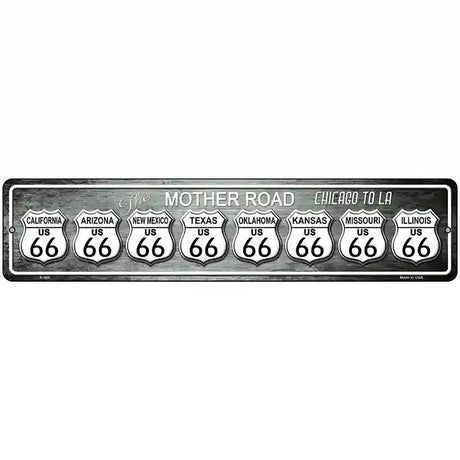 Route 66 Chicago To LA Metal Novelty Street Sign 18" x 4" (K)