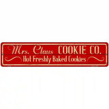 Mrs Claus Cookie Co Novelty Street Sign 18" x 4" (K)