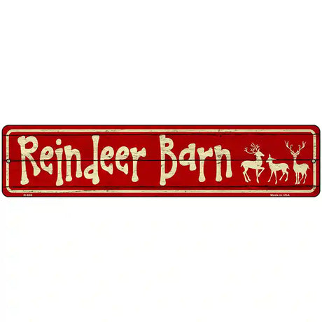 Reindeer Barn Novelty Street Sign 18" x 4" (K)