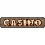 Casino Bulb Lettering Novelty Metal Street Sign 18" x 4" (K)