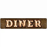Diner Bulb Lettering Novelty Metal Street Sign 18" x 4" (K)