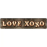 Love XOXO Bulb Lettering Novelty Metal Street Sign 18" x 4" (K)