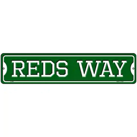 Reds Way Novelty Metal Street Sign 18" x 4" (K)