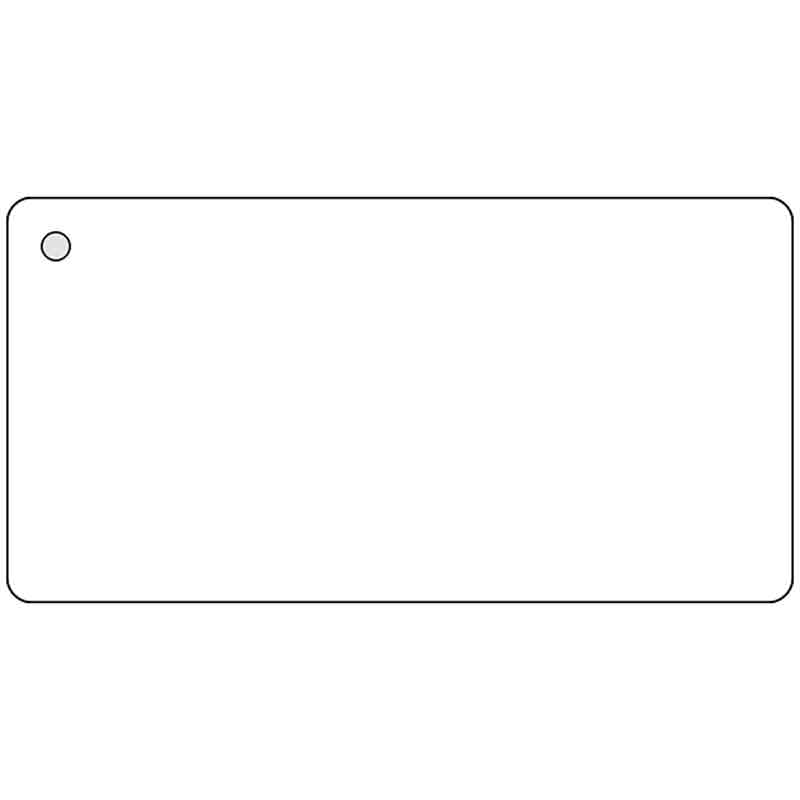 White Dye Sublimation 1.5" x 3" Novelty Metal Key Chain