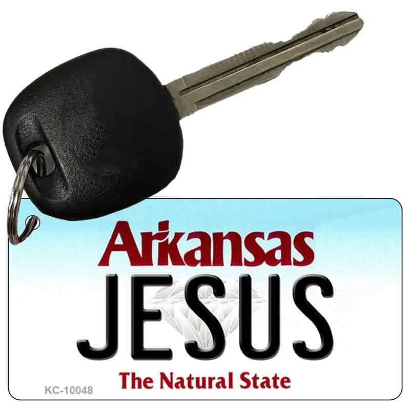 Jesus Arkansas State License Plate Tag Key Chain KC-10048