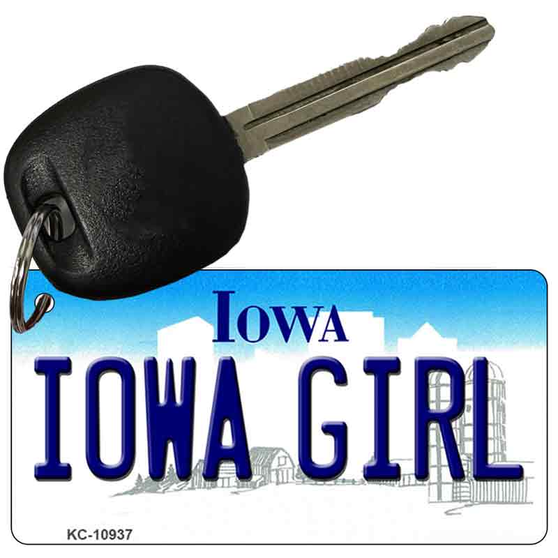 Iowa Girl State License Plate Tag Novelty Key Chain KC-10937
