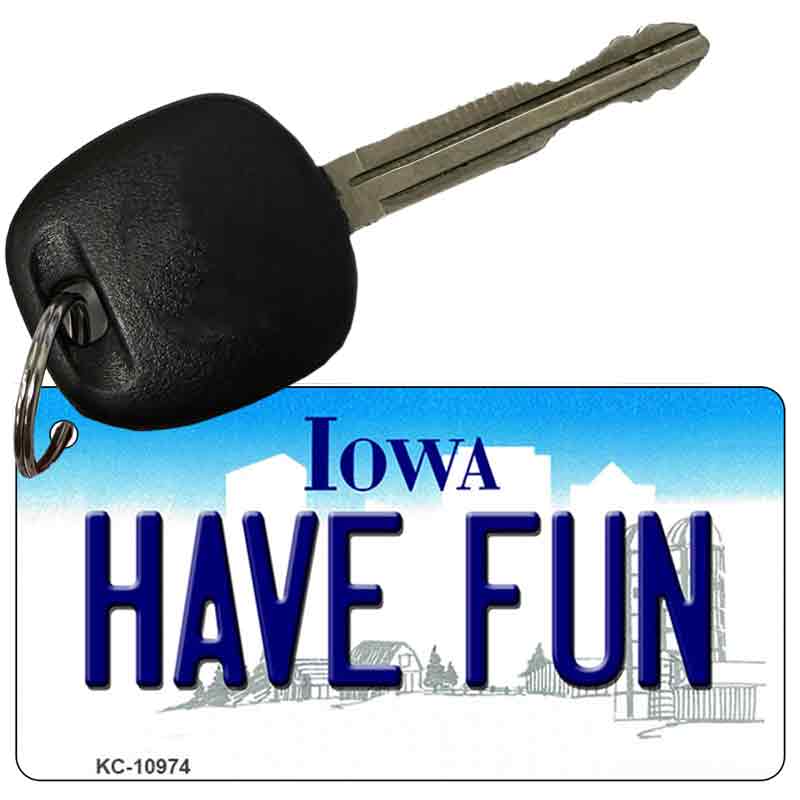 Have Fun Iowa State License Plate Tag Novelty Key Chain KC-10974