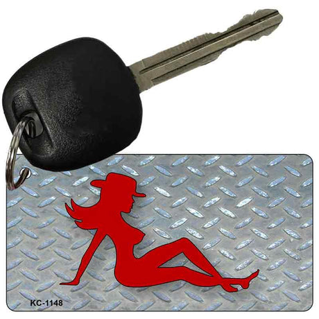 Cowgirl Mud Flap Novelty Metal Key Chain KC-1148