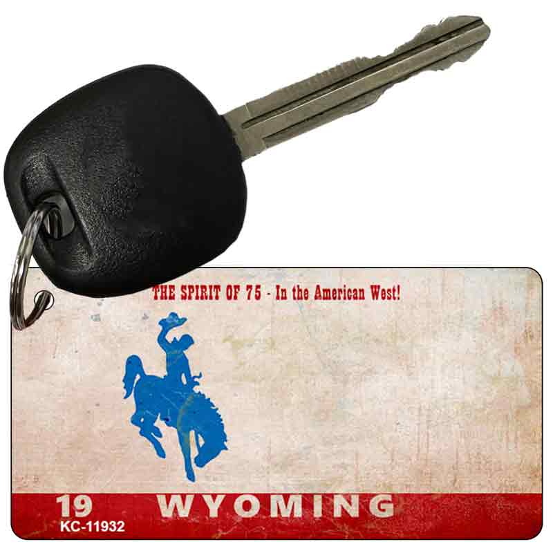 Wyoming Rusty Novelty Metal Key Chain KC-11932