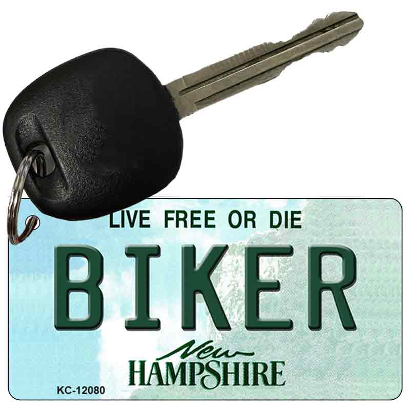 Biker New Hampshire State Novelty Metal Key Chain KC-12080