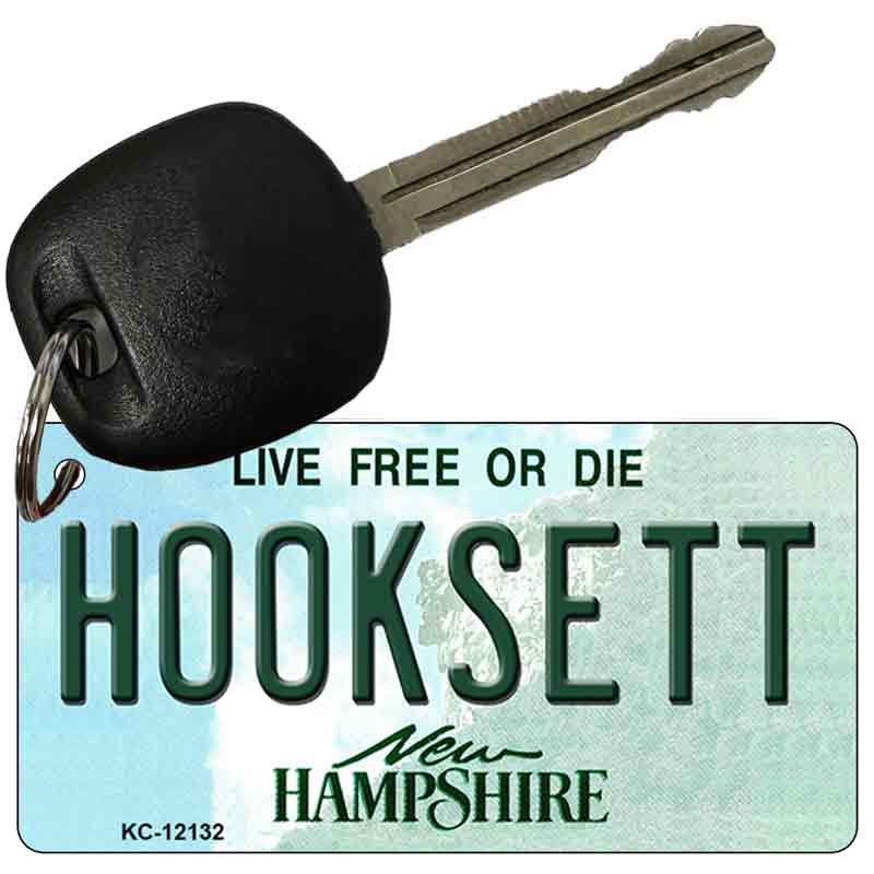 Hooksett New Hampshire Novelty Metal Key Chain KC-12132 2.25" x 1.125" Key Chain (KC)