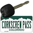 Corkscrew Pass Colorado Novelty Metal Key Chain KC-12151 2.25" x 1.125" Key Chain (KC)