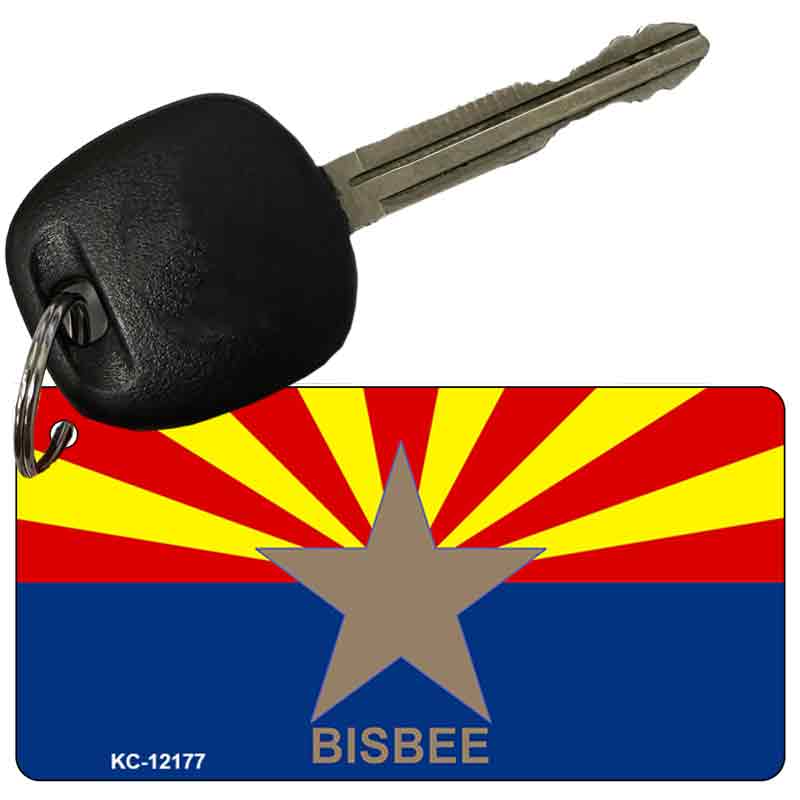Bisbee Arizona Flag Novelty Metal Key Chain KC-12177